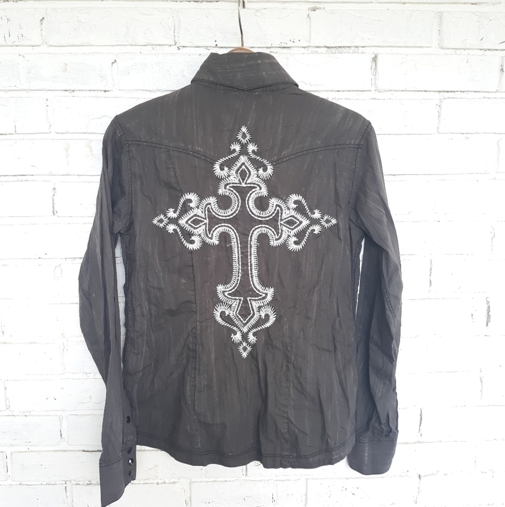 Vintage Panhandle Slim Embroidered Shirt size Medium